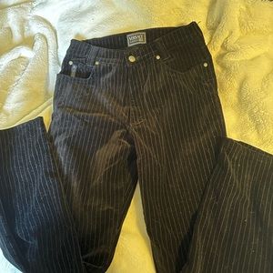 Velvet Pinstripe Versace Pants